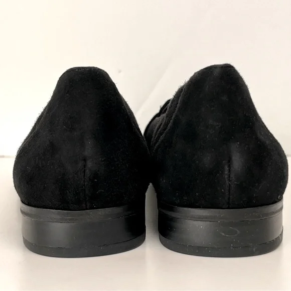 Anne Klein Shoe Size 9 Flat Loafer Black Suede Leather I-Flex AK7DYAMOND EUC - Picture 8 of 12